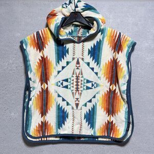 Pendleton Chief Joseph Hooded Towel Poncho Falcon Cove Sunset Youth One Size